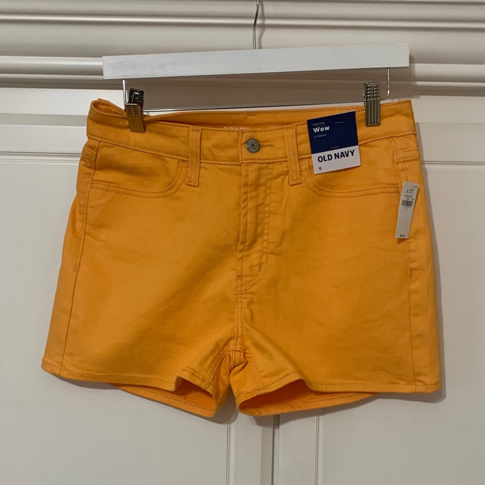 Old Navy Women's Vibrant Orange Jean Shorts